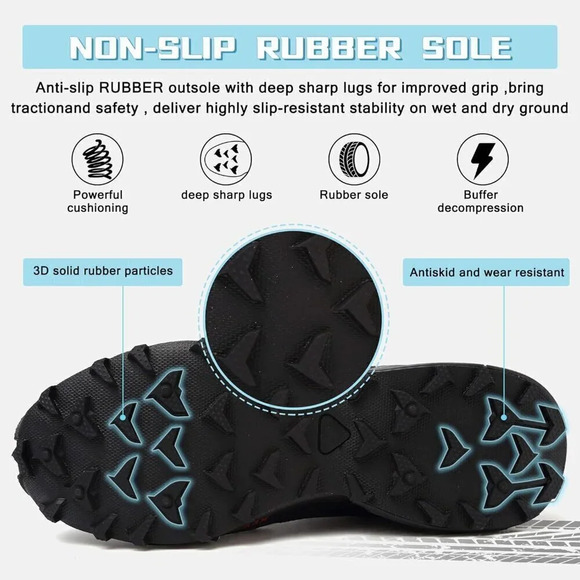 Men Outdoor Walking Shoes Breathable  Non-Slip Sneakers Tennis Cross - Picture 6 of 7